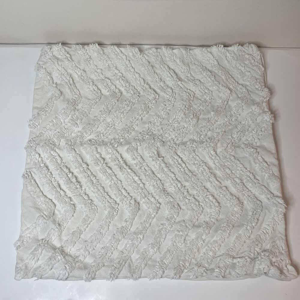 DKNY throw pillow cover textured with zipper cream beige 18 x 19 “